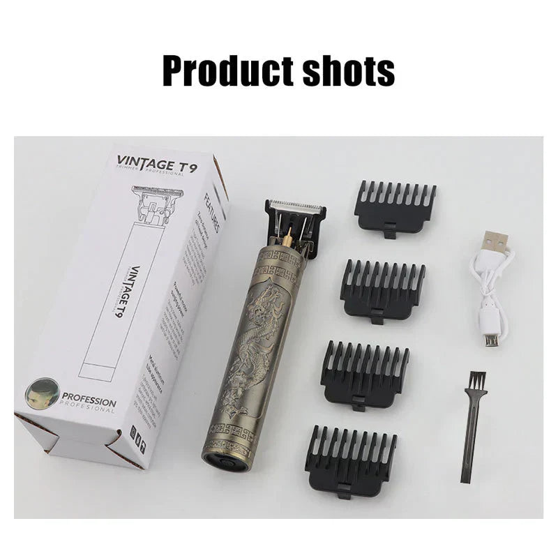 GOLDEN METAL BLADE T9 TRIMMER RECHARGEABLE & WATERPROOF