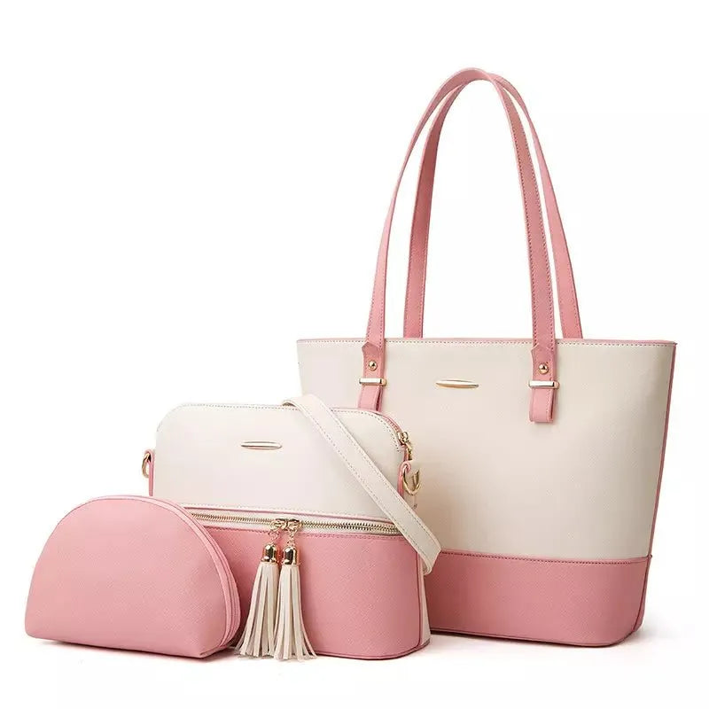 HIGH QUALITY 3 IN 1 SET CROSSBODY BAG POPULAR PU LEATHER LADIES TOTE BAGS 2022 WOMEN SHOULDER HANDBAG SET
